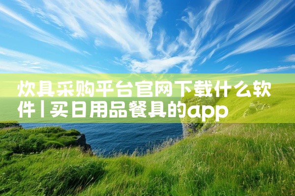 炊具采购平台官网下载什么软件